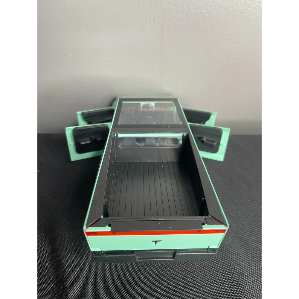 Tesla Cybertruck Toy Model Mint Green Opening Doors Electric Truck 8.5 Inch